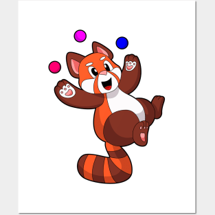 Red panda at Juggle Circus Posters and Art